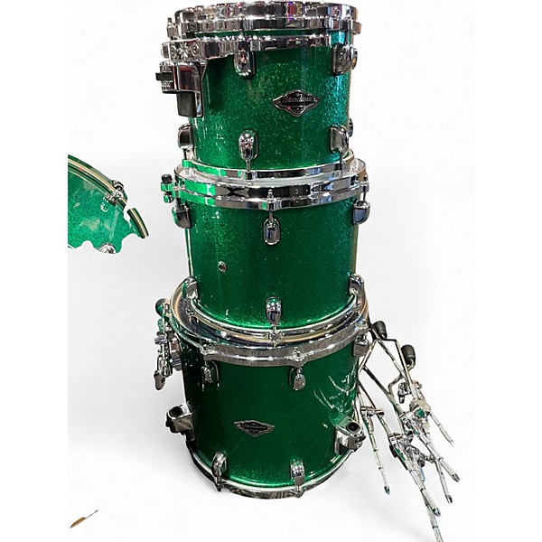 Used TAMA 6 Piece Starclassic Performer GREEN SPARKLE Drum Kit