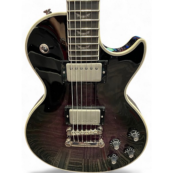 Used Epiphone LES PAUL CUSTOM BATS IN FLIGHT PURPLE BURST Solid Body Electric Guitar