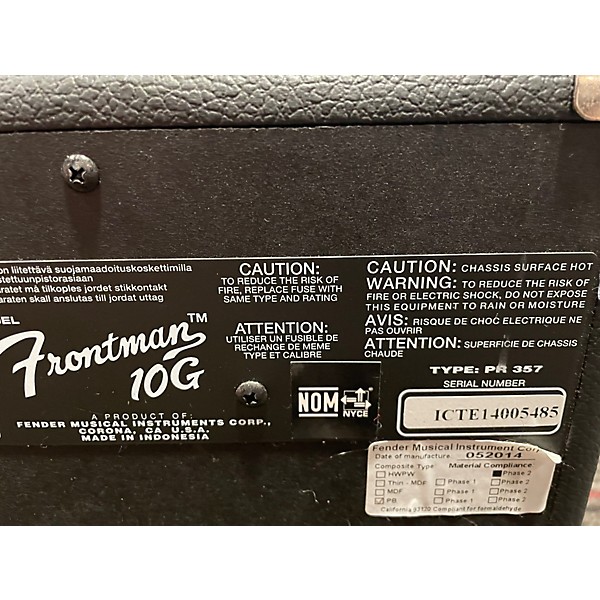Used Fender Frontman 10G 10W Guitar Combo Amp