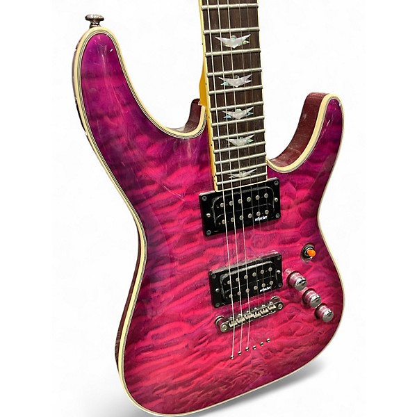 Used Schecter Guitar Research Omen Extreme 6 MAGENTA Solid Body Electric Guitar