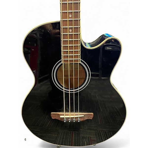 Used Ibanez AEB5E Black Acoustic Bass Guitar