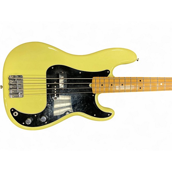 Used Fender Player II Precision Bass Hialeah Yellow Electric Bass Guitar