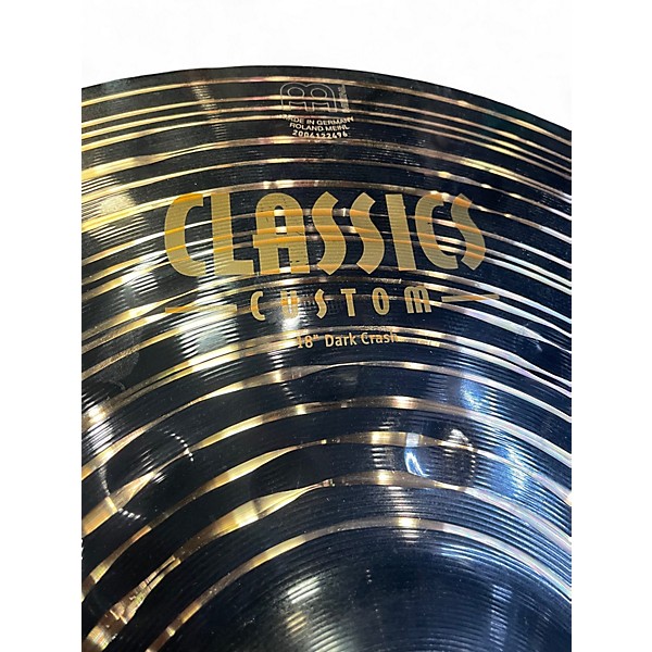 Used MEINL 18in CLASSIC CUSTOM 18" DARK CRASH Cymbal