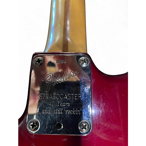 Vintage 1994 Fender AMERICAN STRATOCASTER Chrome Red Solid Body Electric Guitar