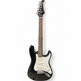 Used Silvertone St Style Black Solid Body Electric Guitar