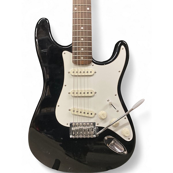 Used Silvertone St Style Black Solid Body Electric Guitar