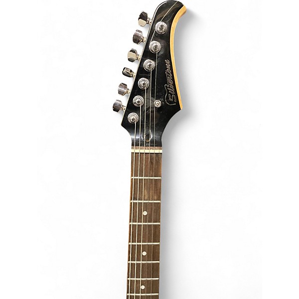 Used Silvertone St Style Black Solid Body Electric Guitar