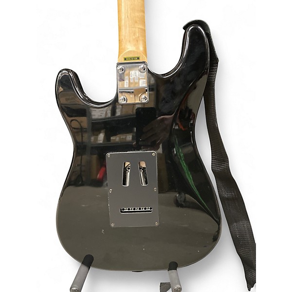 Used Silvertone St Style Black Solid Body Electric Guitar