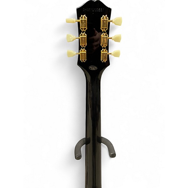 Used Epiphone Les Paul Custom Black and Gold Solid Body Electric Guitar