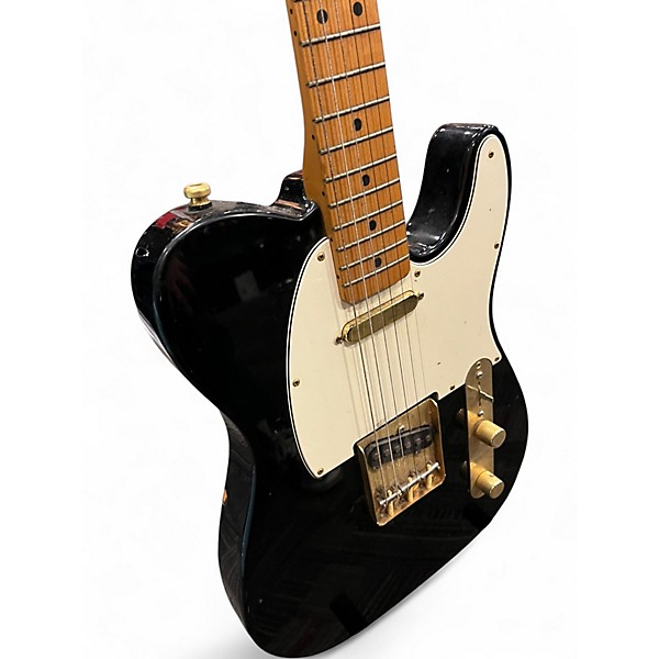 Used Fender TELECASTER Black and White Solid Body Electric Guitar