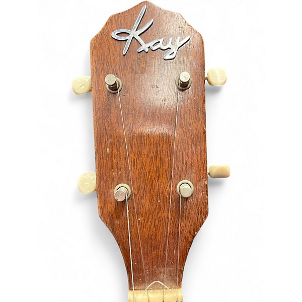 Vintage 1960s Kay 5 String Folk Natural Banjo