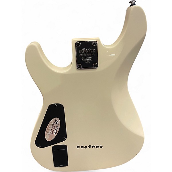 Used Schecter Guitar Research Demon 7 String White Solid Body Electric Guitar