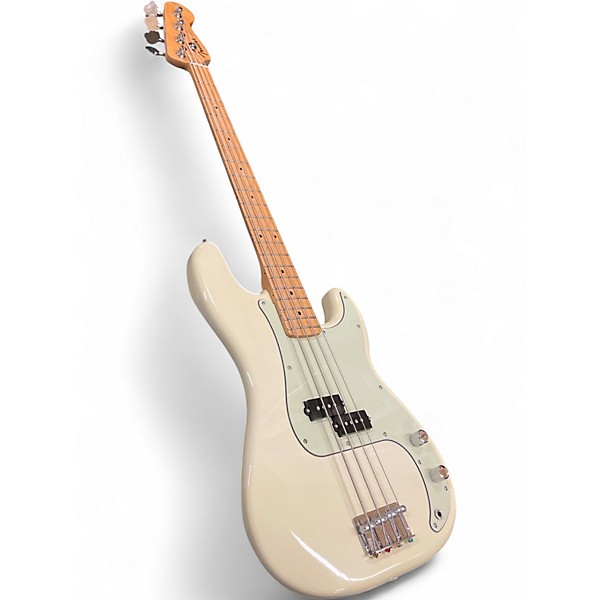 Used Fender Standard Precision Bass Classic White Electric Bass Guitar
