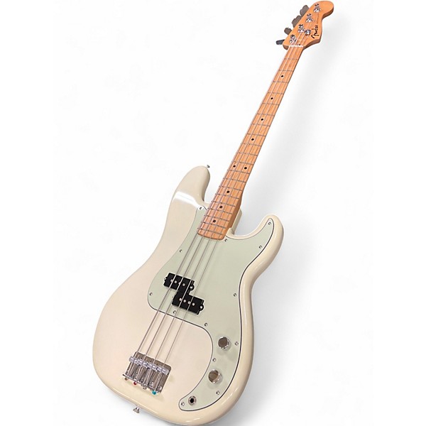 Used Fender Standard Precision Bass Classic White Electric Bass Guitar