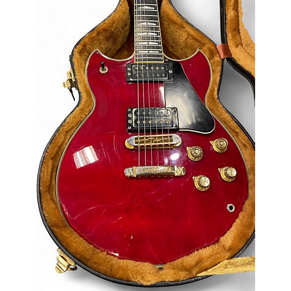 Vintage 1980 Yamaha sbg2000 Trans Crimson Red Solid Body Electric Guitar