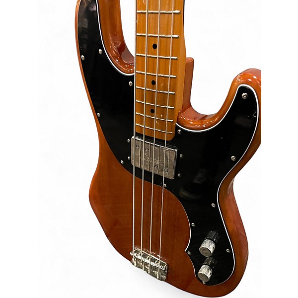 Used Squier Vintage Modified Telecaster Bass Natural Electric Bass Guitar