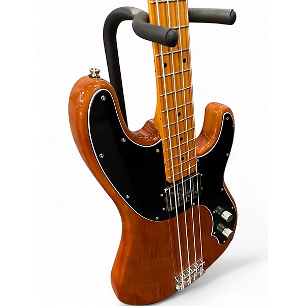 Used Squier Vintage Modified Telecaster Bass Natural Electric Bass Guitar