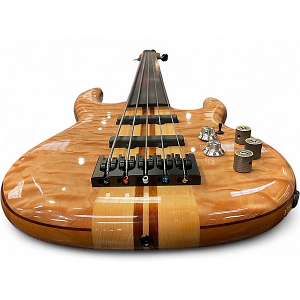 Used Carvin LB75AF Quilted Natural  Electric Bass Guitar