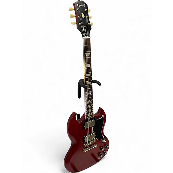 Used 2023 Epiphone Inspired by Gibson 61 SG Cherry Solid Body Electric Guitar