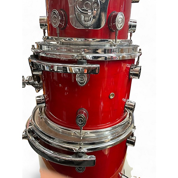 Used PDP by DW 4 Piece PACIFIC SERIES RED Drum Kit