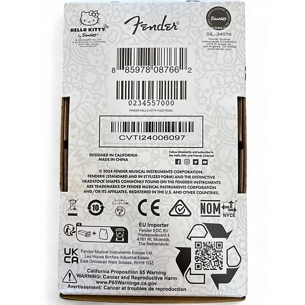 Used Fender hello kitty fuzz Effect Pedal