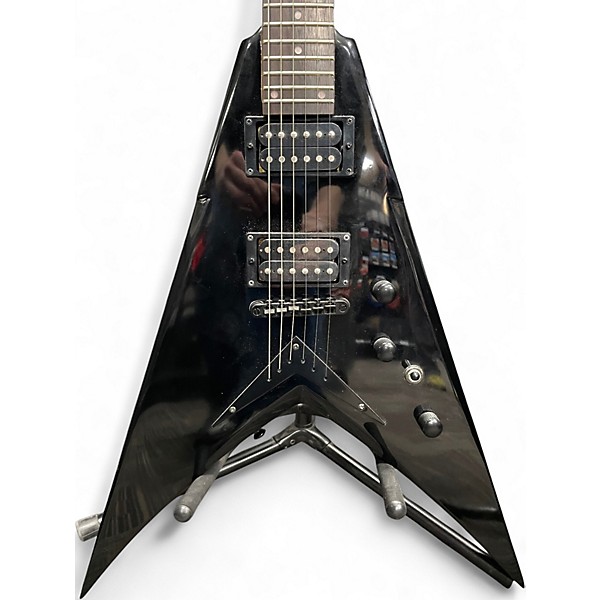 Used Dean Dave Mustaine Signature V Black Solid Body Electric Guitar