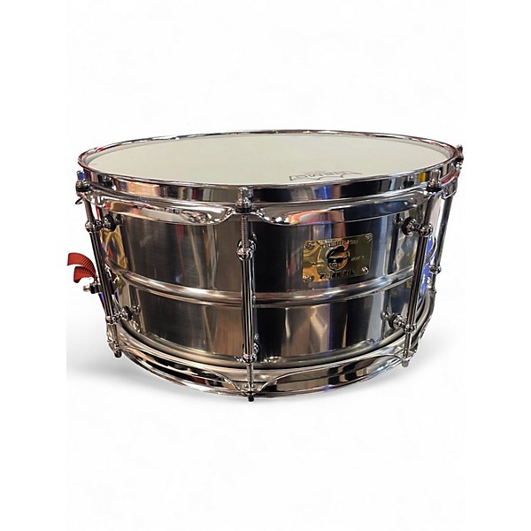 Used Pork Pie 14in THE HIP PIG SNARE Silver Drum