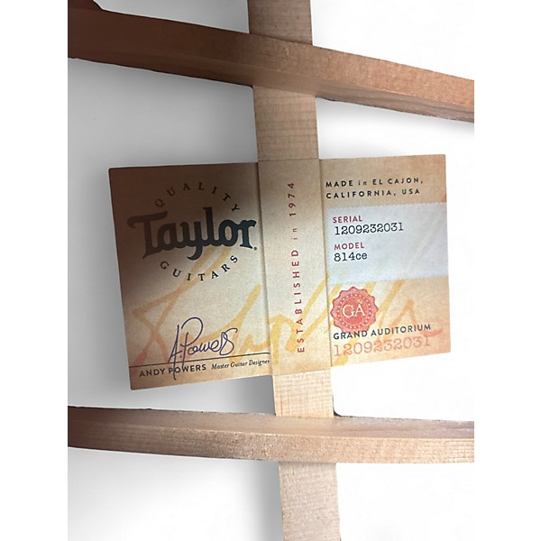 Used Taylor 814CE V-Class Natural Acoustic Guitar