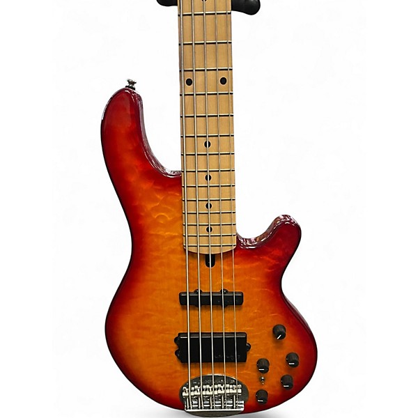 Used Lakland 55-02 Skyline Series 5 String Honey Sunburst Electric Bass Guitar