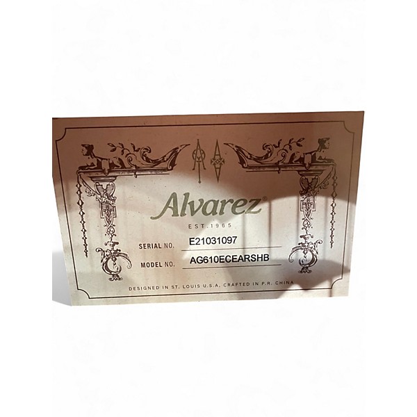 Used Alvarez AG610ECEAR12SHB Sandburst Acoustic Electric Guitar