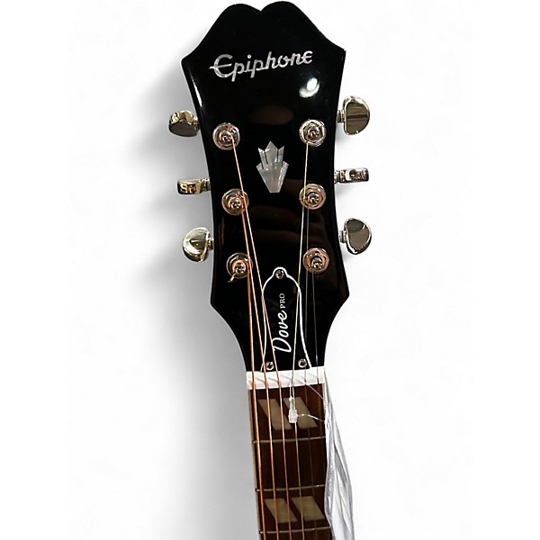 Used Epiphone Dove Pro Alpine White Acoustic Electric Guitar
