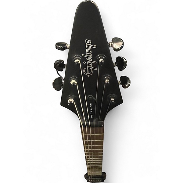 Used 2002 Epiphone MIK Flying V Black Solid Body Electric Guitar