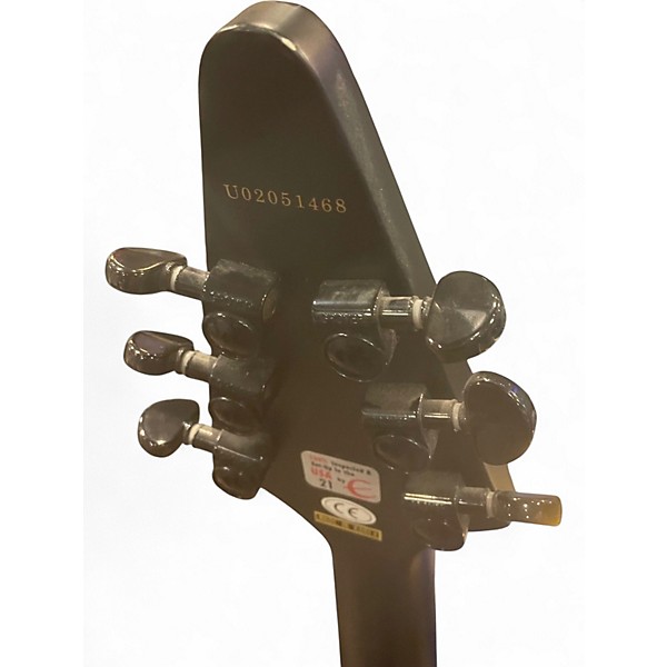 Used 2002 Epiphone MIK Flying V Black Solid Body Electric Guitar