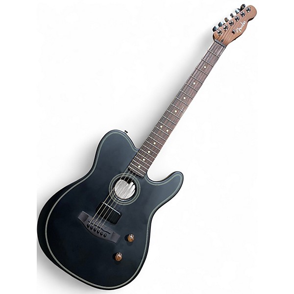 Used Fender Acoustasonic Standard Telecaster Black Solid Body Electric Guitar