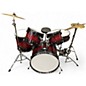Used Bcp 5 Piece Drum Set Red to Black Fade Drum Kit thumbnail
