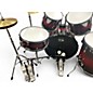 Used Bcp 5 Piece Drum Set Red to Black Fade Drum Kit