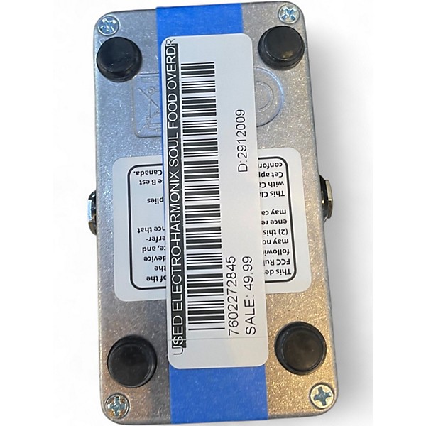 Used Electro-Harmonix Soul Food Overdrive Effect Pedal