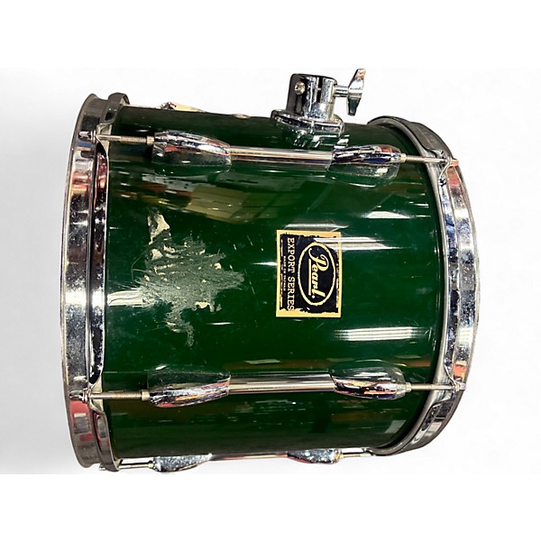 Used Pearl Export 6 Piece Pearl Export Kit Green Drum Kit