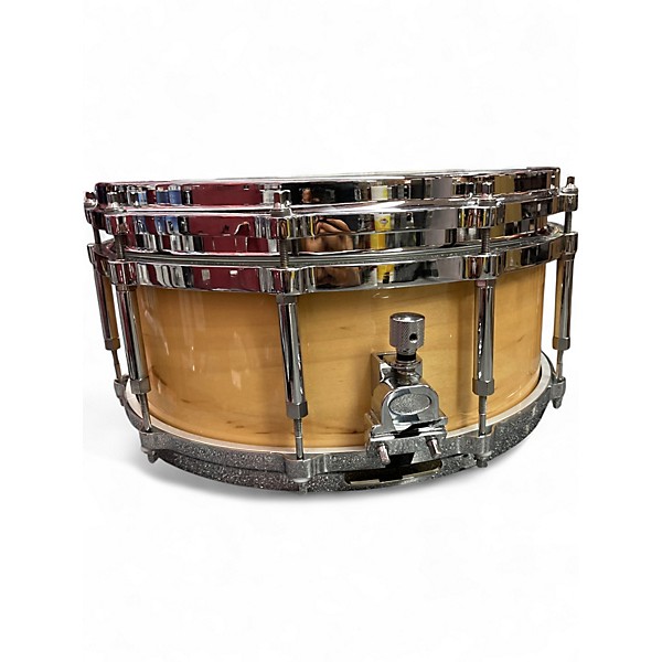 Used Trixon 14in DUAL HOOP SNARE EASTERN YELLOW BIRCH Drum