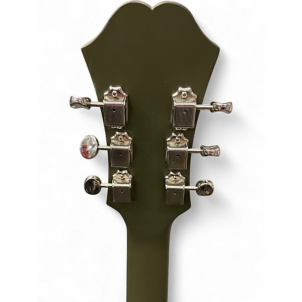 Used Epiphone Casino Worn Olive Drab Hollow Body Electric Guitar