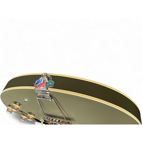 Used Epiphone Casino Worn Olive Drab Hollow Body Electric Guitar