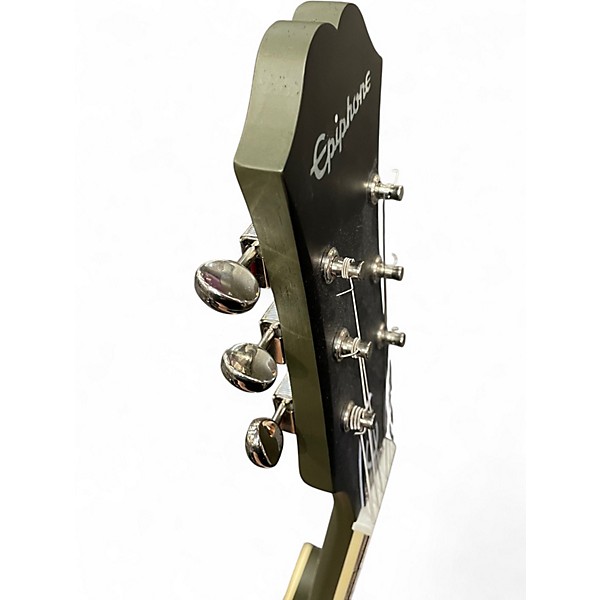 Used Epiphone Casino Worn Olive Drab Hollow Body Electric Guitar