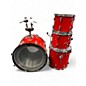 Used Yamaha 4 Piece Power V Red Drum Kit