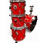 Used Yamaha 4 Piece Power V Red Drum Kit