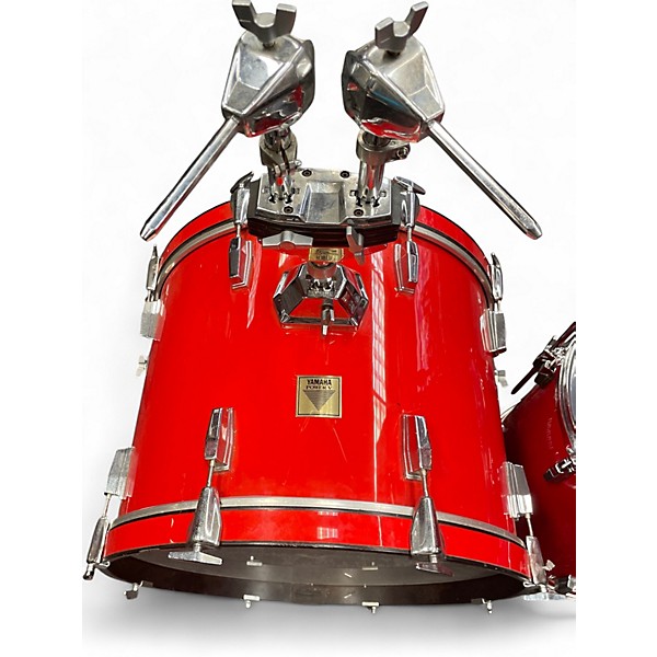 Used Yamaha 4 Piece Power V Red Drum Kit