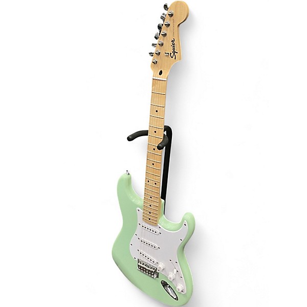 Used Squier Standard Stratocaster Surf Green Solid Body Electric Guitar