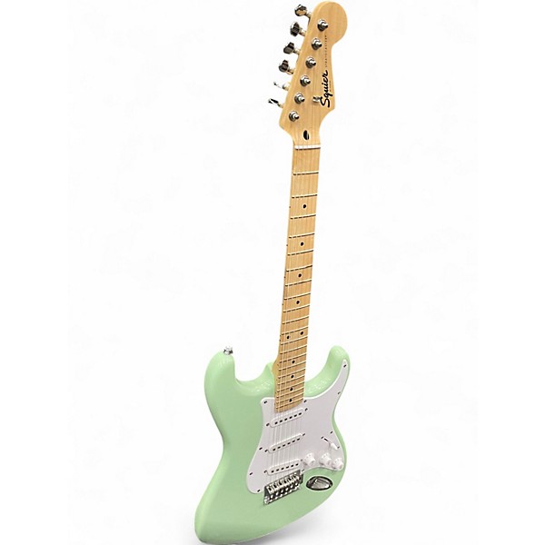 Used Squier Standard Stratocaster Surf Green Solid Body Electric Guitar