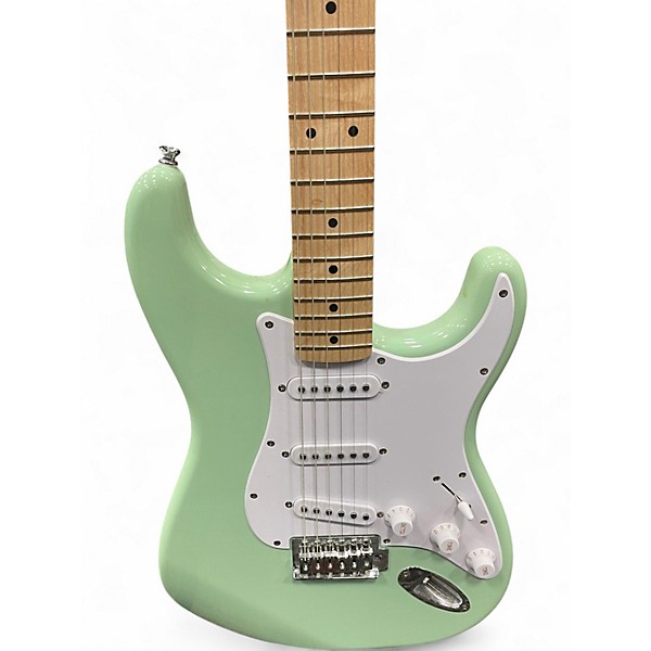 Used Squier Standard Stratocaster Surf Green Solid Body Electric Guitar
