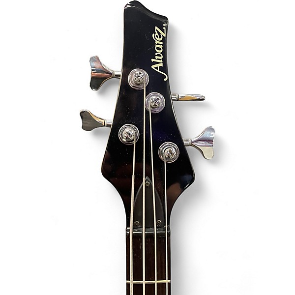 Used Alvarez AEB-4 Trans Black Electric Bass Guitar