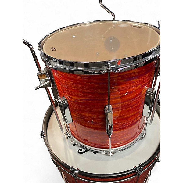 Used Ludwig 4 Piece 4 piece set mod orange Drum Kit